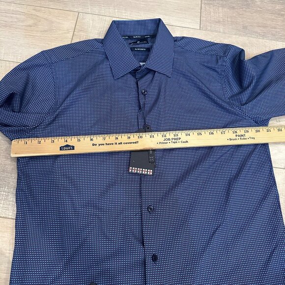 BEN SHERMAN MENS BLUE AND PURPLE LONG SLEEVE BUTTON SHIRT NEW SLIM FIT 15/15 1/2 - Picture 5 of 11
